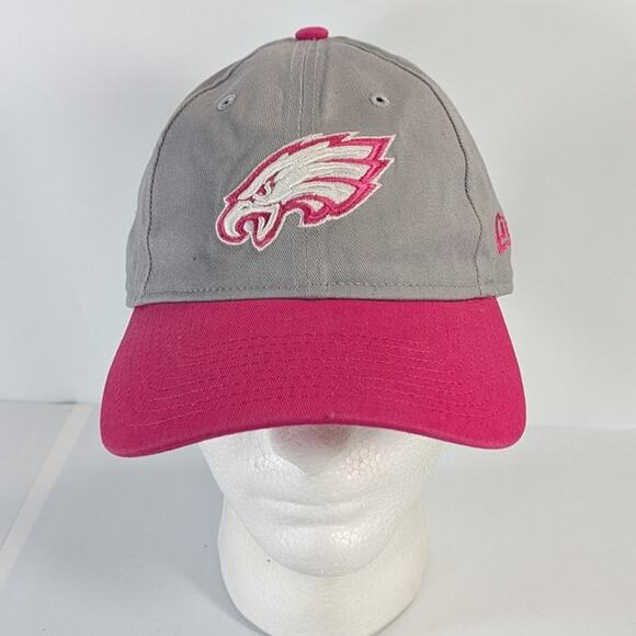 Philadelphia Eagles New Era 9forty Pink Snapback Adjustable Cap Hat Women - Picture 3 of 9